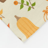 Couverture Polaire Fun Orange Fall Motif (Coin)
