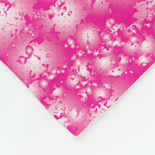 Couverture Polaire Fun PINK Abstrait Encre Super motif (Coin)