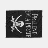 Couverture Polaire Fun Pretend I'm A Pirate Lazy Halloween Costume Sk (Devant (Horizontal))