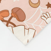 Couverture Polaire Fun Retro Ghost & Jack-O-Lantern Motif (Coin)