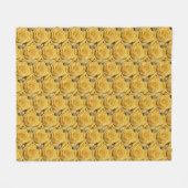 Couverture Polaire Fun Rose Jaune partout Motif (Devant (Horizontal))