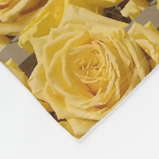 Couverture Polaire Fun Rose Jaune partout Motif (Coin)