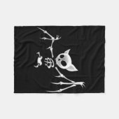 Couverture Polaire Fun Scary Dark Flying Skeleton T Halloween Clothin (Devant (Horizontal))