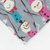Couverture Polaire Fun Silly Snowmen Boire du cacao chaud (Coin)