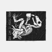 Couverture Polaire Fun Skeleton Dinosaure Costume Goth Hommes Femmes (Devant (Horizontal))