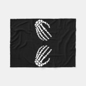 Couverture Polaire Fun Skeleton Mains Halloween Filles Skeleton Bra (Devant (Horizontal))