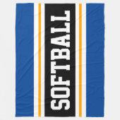 Couverture Polaire Fun SOFTBALL Bright Black Athlepes (Devant)