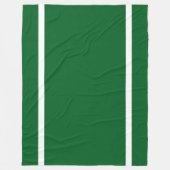 Couverture Polaire Fun Sporty Bold Green Athletic White Edge Stripes (Devant)
