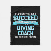 Couverture Polaire Fun Srt Coach Meme - Funny Diving Saying  (Devant)