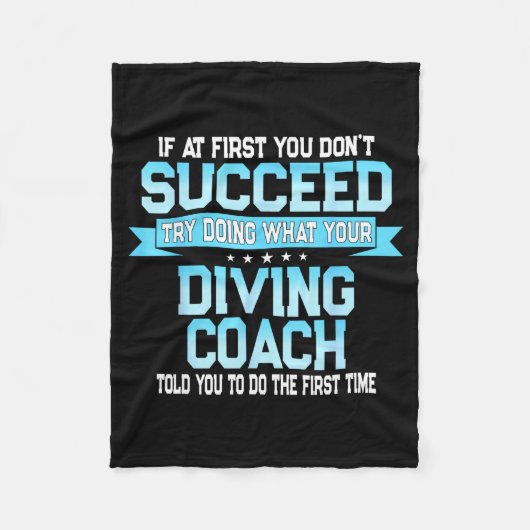 Couverture Polaire Fun Srt Coach Meme - Funny Diving Saying  (Devant)