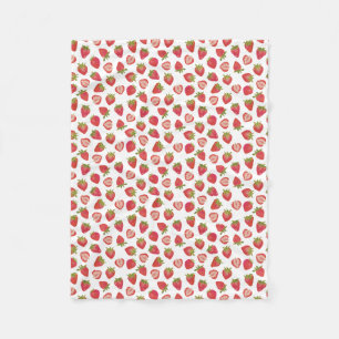 Couverture Polaire Fun Summer Strawberry Motif