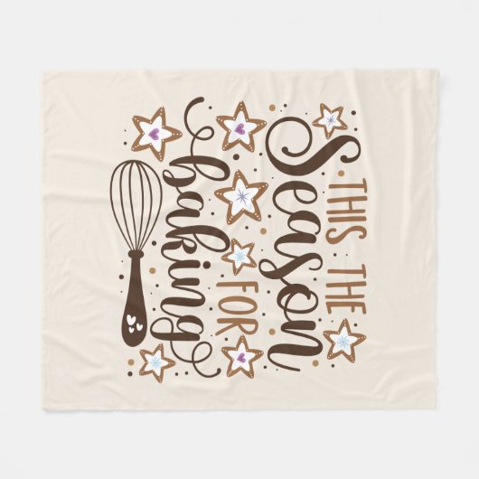Couverture Polaire Fun 'Tis Season for Baking Design (Devant (Horizontal))