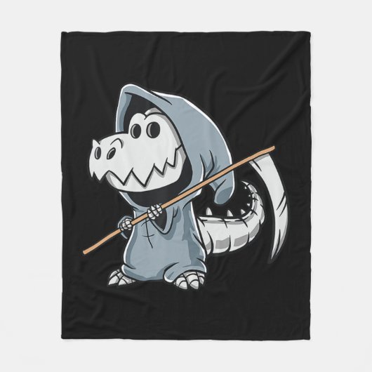 Couverture Polaire Fun TRex Skeleton Dino Grim Reaper Dinosaur Hallow (Devant)
