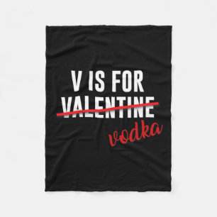 Couverture Polaire Fun V est pour l'alcool Vodka pour cadeau de Saint