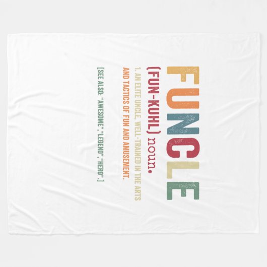 Couverture Polaire Funcle Funny Uncle Définition, Awesome Legend Hero (Devant (Horizontal))