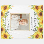 Couverture Polaire Funérailles De Tournesol En Mémoire Amoureuse (Devant (Horizontal))