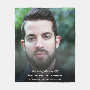 Couverture Polaire Funérailles Photo Personnalisée Bereavement En Mém