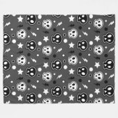 Couverture Polaire Funky Dark Skull Motif (Devant (Horizontal))