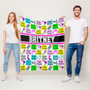 COUVERTURE POLAIRE FUNKY ET CHIC PERSONNALISÉ CHEVEUX STYLISY