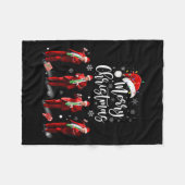 Couverture Polaire Funky Trump Dance Santa Claus Joyeux Noël (Devant (Horizontal))