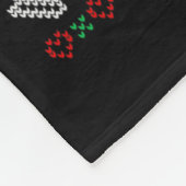 Couverture Polaire Funky Vacances de Noël de volley-ball (Coin)