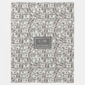 Couverture Polaire Funny 100 Dollar Pattern Custom Name Blanket (Devant)
