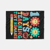 Couverture Polaire Funny 100e Jour D'Enseignant Enfants 100 Jours De (Devant (Horizontal))