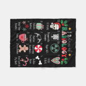 Couverture Polaire Funny 12 Days Of Radiology Christmas Radiate Xray  (Devant (Horizontal))