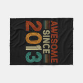 Couverture Polaire Funny 12 Year Old Awesome Since 2013 Birthday Son (Devant (Horizontal))