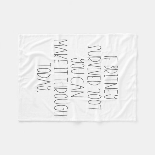 Couverture Polaire Funny 2007 Britney Motivational  (Devant (Horizontal))