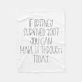 Couverture Polaire Funny 2007 Britney Motivational  (Devant)