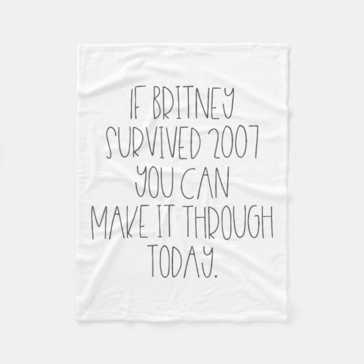Couverture Polaire Funny 2007 Britney Motivational  (Devant)