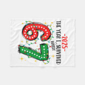 Couverture Polaire Funny 2025 The Year I Survived Barely 67 Christmas (Devant (Horizontal))
