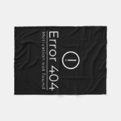 Couverture Polaire Funny 404 Motivation d'erreur introuvable Programm (Devant (Horizontal))