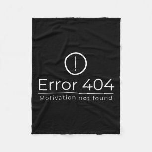 Couverture Polaire Funny 404 Motivation d'erreur introuvable Programm
