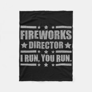 Couverture Polaire Funny 4th Of July Fireworks Director I Run You Run