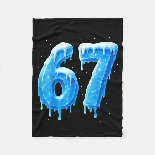 Couverture Polaire Funny 67 Drip Cold Ice Winter Season Six Seven Sno (Devant)