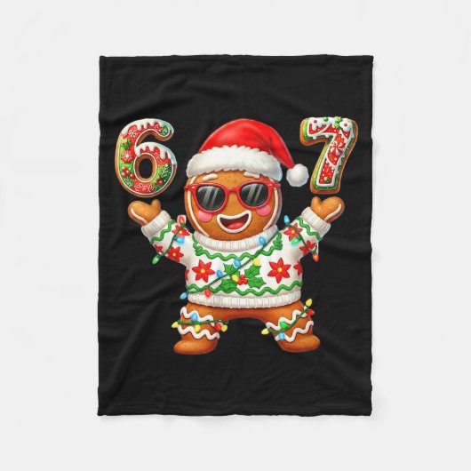 Couverture Polaire Funny 67 Gingerbread Six Seven Ice Cream Drip Chri (Devant)