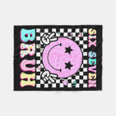 Couverture Polaire Funny 67 Meme Happy Face 6-7 Boys Kids Teens Six S (Devant (Horizontal))