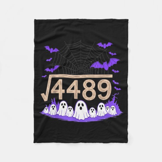 Couverture Polaire Funny 67 Meme Math Teacher 6 7 Halloween Square Ro (Devant)