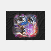 Couverture Polaire Funny 67 Meme Racoon Howling At The Moon Six Seven (Devant (Horizontal))