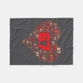 Couverture Polaire Funny 67 Meme Six Seven Heart Matching Couples Val (Devant (Horizontal))