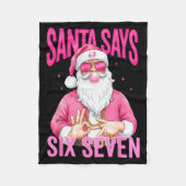 Couverture Polaire Funny 67 Santa Says Six Seven Christmas Meme Xmas (Devant)
