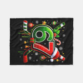 Couverture Polaire Funny 67 Six Seven Christmas Ice Hockey  (Devant (Horizontal))