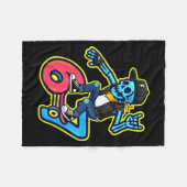 Couverture Polaire Funny 67 Skeleton Skater Meme Retro Skateboarding (Devant (Horizontal))