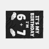 Couverture Polaire Funny 6 7 13th Birthday - 13th Birthday Six Seven  (Devant (Horizontal))