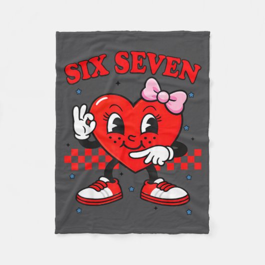 Couverture Polaire Funny 6 7 Meme Heart Six Seven 67 Valentine Couple (Devant)