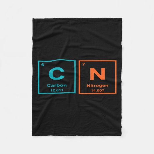 Couverture Polaire Funny 6 7 Periodic Table Carbon Nitrogen Humor  (Devant)
