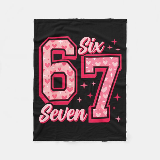 Couverture Polaire Funny 6 7 Six Seven Meme Saying Valentine Couple M (Devant)