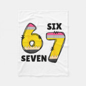Couverture Polaire Funny 6 7 Six Seven Pencil Teacher Middle High Sch (Devant)